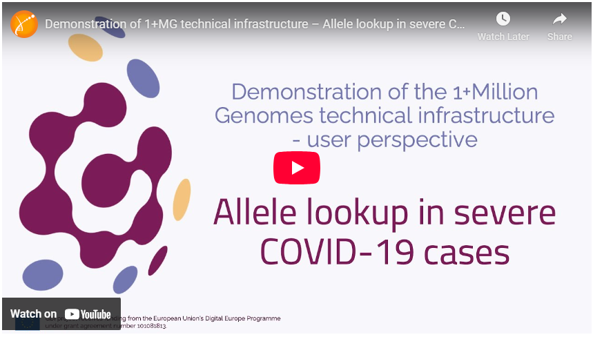 Screenshot of allele lookup video on YouTube