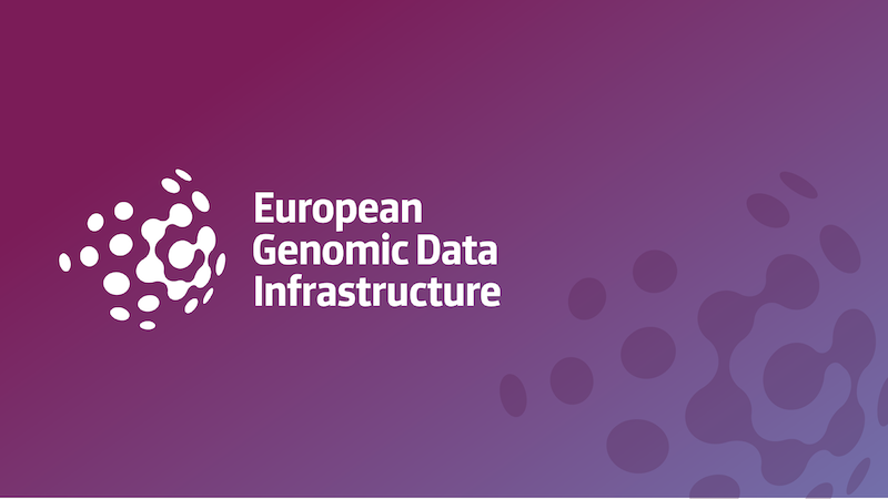 An infographic with the euopean genomic data infrastructure logo.